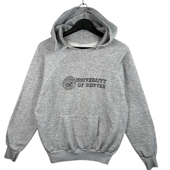 Vintage University Of Denver Pullover Hoodie S/M - Picture 1 of 6